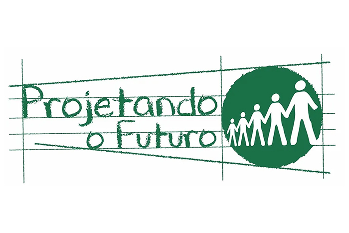 Gráfico de pizza mostrando a distribuição de recursos entre os projetos sociais